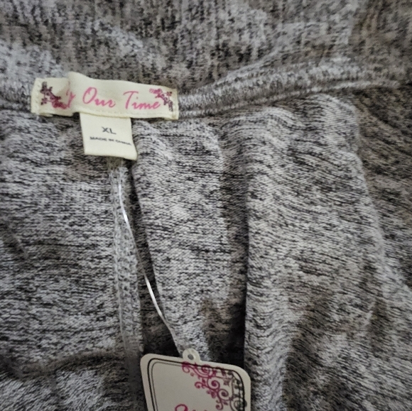 NEW It's Our Time Gray Open Cardigan Sweater XL - Picture 5 of 7